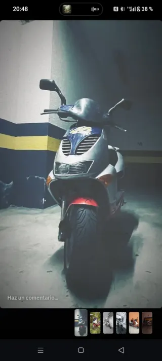 Scooter 50cc Plata y Rojo