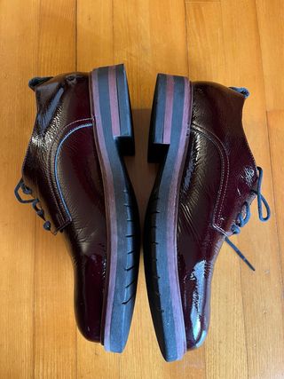 Scarpe stringate vernice bordeaux donna 39
