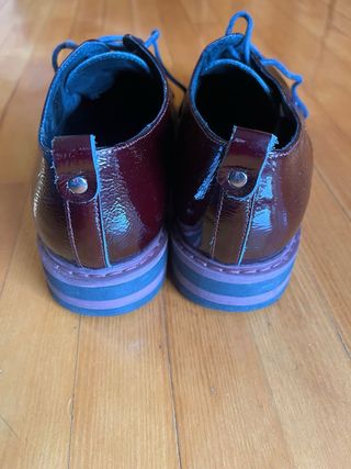 Scarpe stringate vernice bordeaux donna 39