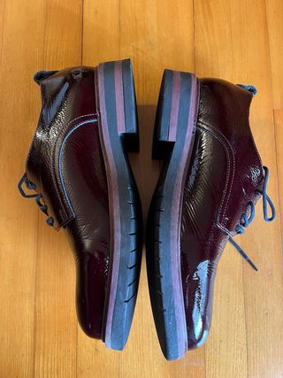 Scarpe stringate vernice bordeaux donna 39