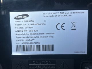 Television Samsung para piezas o arreglo.LE19R86BD