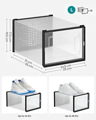 Zapatero Cajas Zapatos 18pcs SONGMICS LSP007B18