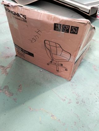 SONGMICS Silla de Estudio, Silla Giratoria, Altura Ajustable