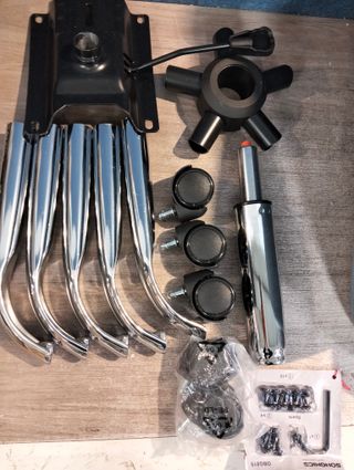 SONGMICS Silla de Estudio, Silla Giratoria, Altura Ajustable