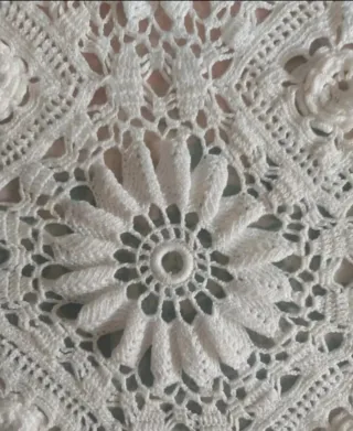 Colcha de ganchillo vintage