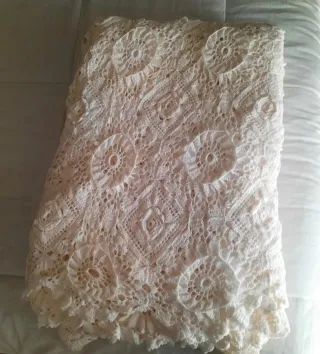 Colcha de ganchillo vintage