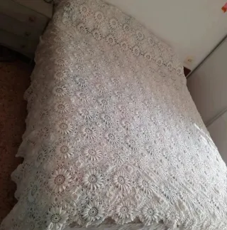 Colcha de ganchillo vintage