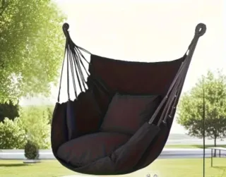 Silla Colgante Tela Negra