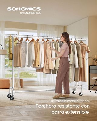 Burro Ropa Extensible 200cm 110kg SONGMICS HSR176E01