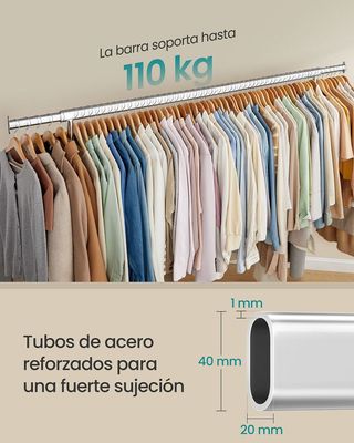 Burro Ropa Extensible 200cm 110kg SONGMICS HSR176E01