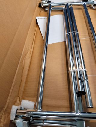 SONGMICS Burro Ropa con Ruedas, Perchero Burro Extensible con Carga Pesada