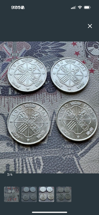 4 Monedas Franco 1966-1970