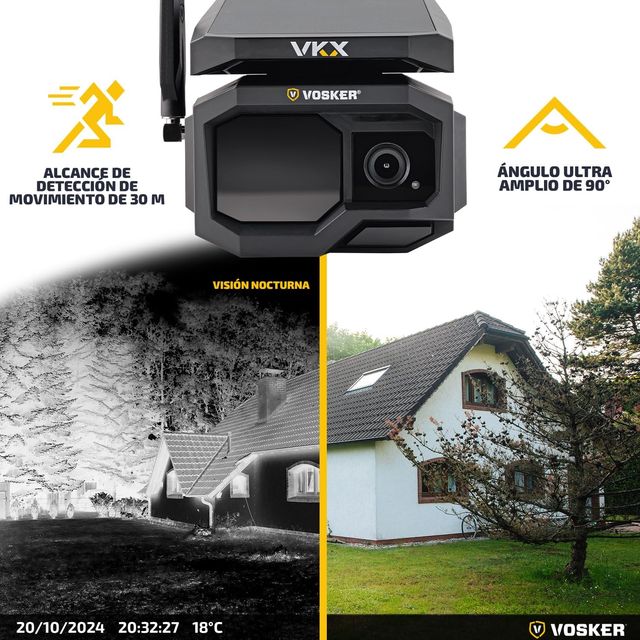 Cámara Seguridad Vosker VKX 4G-LTE Sin WiFi