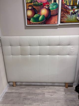 Cabecero Polipiel Blanco Ikea blanco roto 155cm