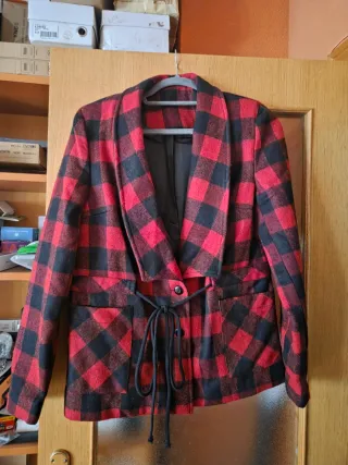 Chaqueta Grunge Cuadros Rojos Talla M