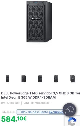 DELL PowerEdge T140 Torre – Servidor Intel Xeon