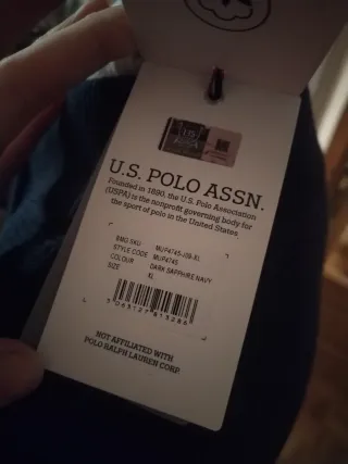 Jersey U.S. Polo Assn. Negro Cremallera