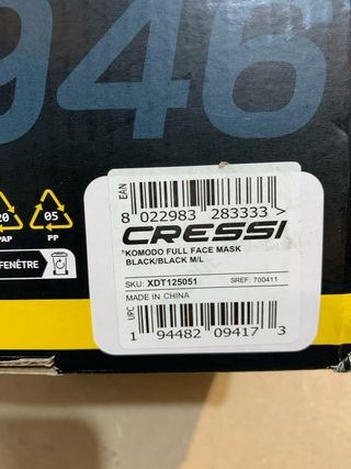 Máscara Snorkel Cressi Komodo Talla S-M