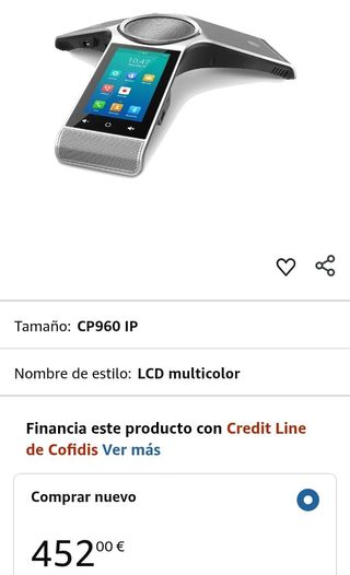 Yealink CP960 Teléfono IP Gris