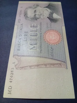 2 Banconote Lire 1000 + 2000 FDS 100x100.