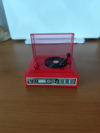 Tocadiscos miniatura años 70 sacapuntas plato gira