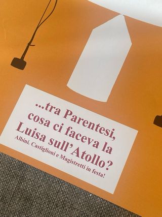 poster design Albini, Castiglioni e Magistretti