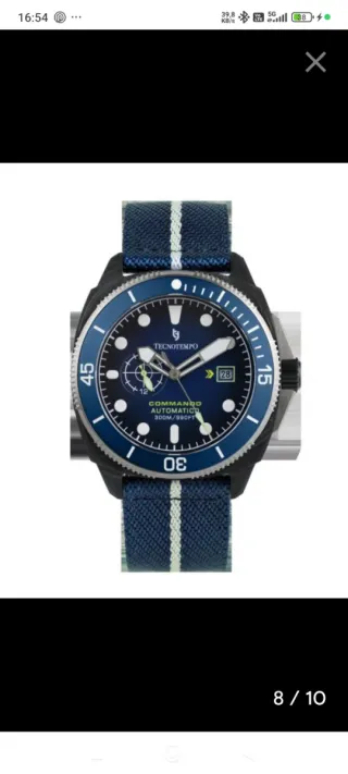 Orologio Tecnotempo Commando Automatico Blu