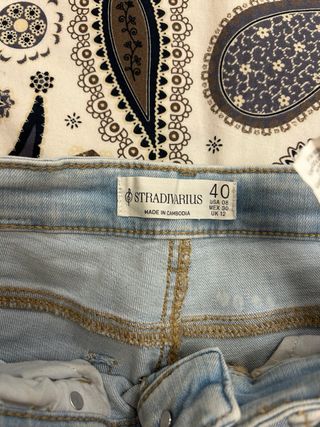 Stradivarius Pitillo Talla 40 Azul Claro