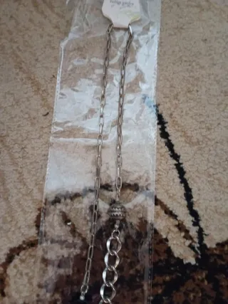 Collana lunga perline nere e perla