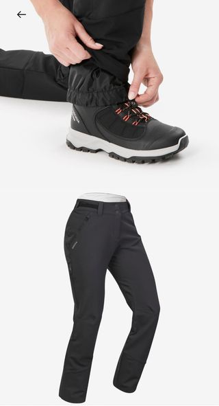 Pantalón senderismo Quechua SH500 mujer negro