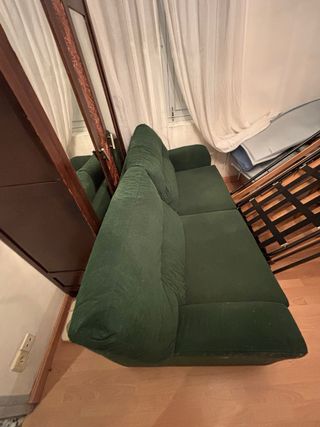 Sofá Cama Verde Tela