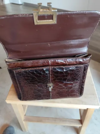 Bolso Caimán Vintage Marrón