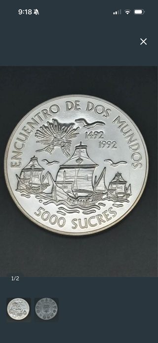 5000 Sucres Ecuador 1991