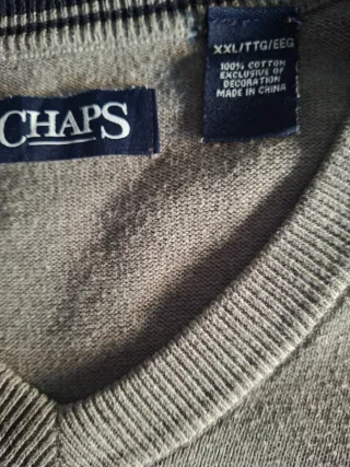 Chaleco Chaps Hombre Gris Talla XXL