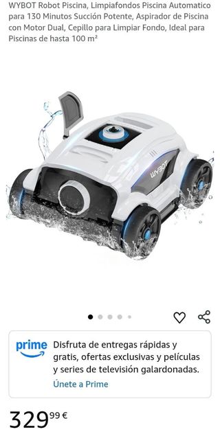 WYBOT Robot Piscina Limpiafondos Automático 130min
