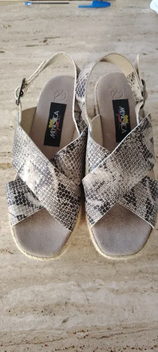 Sandalias Ria Menorca Beige/Negro