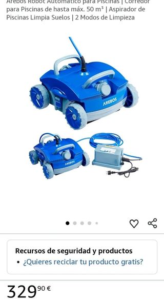 Robot Limpiafondos AREBOS Piscina Automático