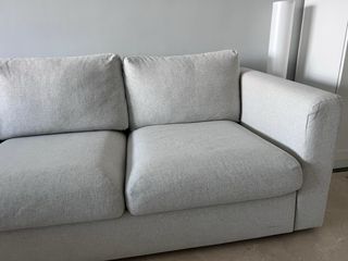 Sofá modular tela beige/gris perla