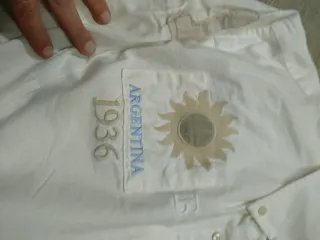 Camisa La Martina Beige y Blanca