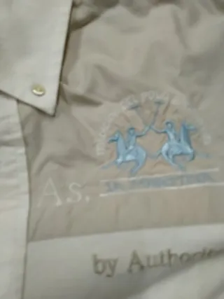 Camisa La Martina Beige y Blanca