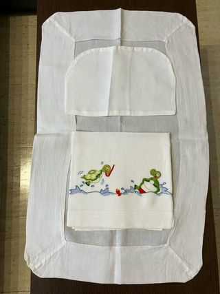 Juego sábanas capazo/moisés tortugas