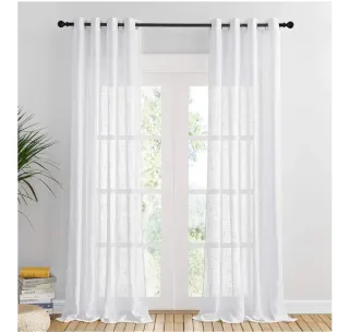 Cortinas blancas de tela