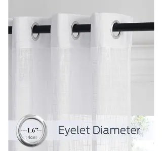 Cortinas blancas de tela