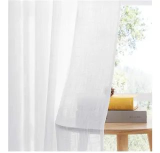 Cortinas blancas de tela