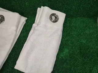 Cortinas blancas de tela