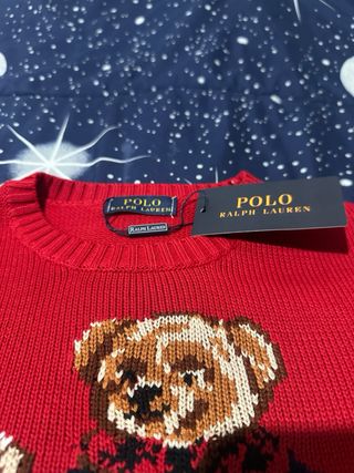 Maglione Ralph Lauren Polo Bear Rossa