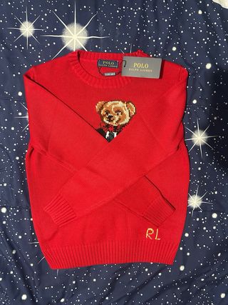 Maglione Ralph Lauren Polo Bear Rossa