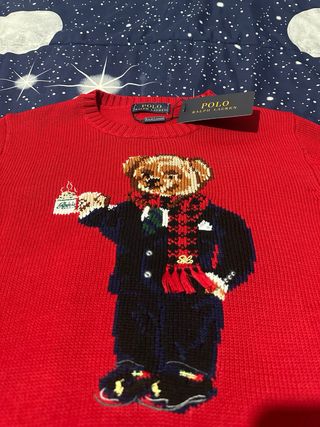 Maglione Ralph Lauren Polo Bear Rossa