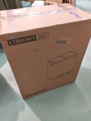 Cubo Basura Doble 2x30L Pedal Cierre Suave SONGMICS LTB60WT