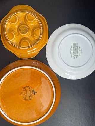 Set 5 piatti ceramica decorati fiori